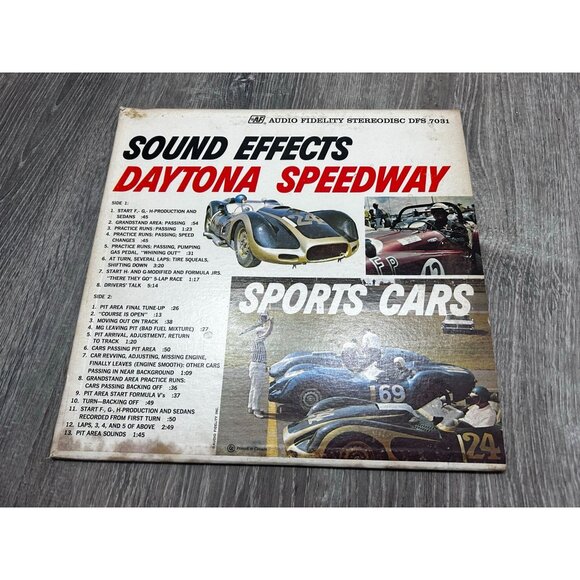 Sound Effects Daytona Speedway Sports Cars Lebel Stereo Album - Picture 1 of 7